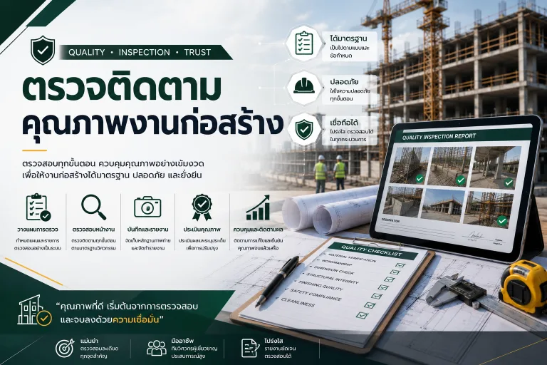ตรวจติดตามคุณภาพงานก่อสร้าง